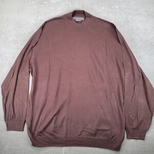 Tricots St Raphael XXL‎ Mock Neck Long Sleeve Silk Blend Sweater Brown Light